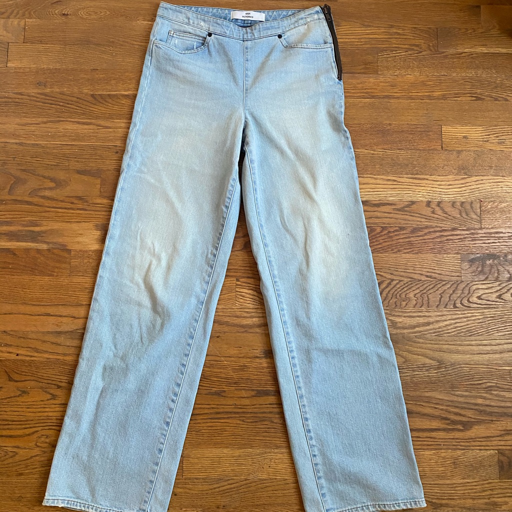 Mid Rise Wide Leg Jeans